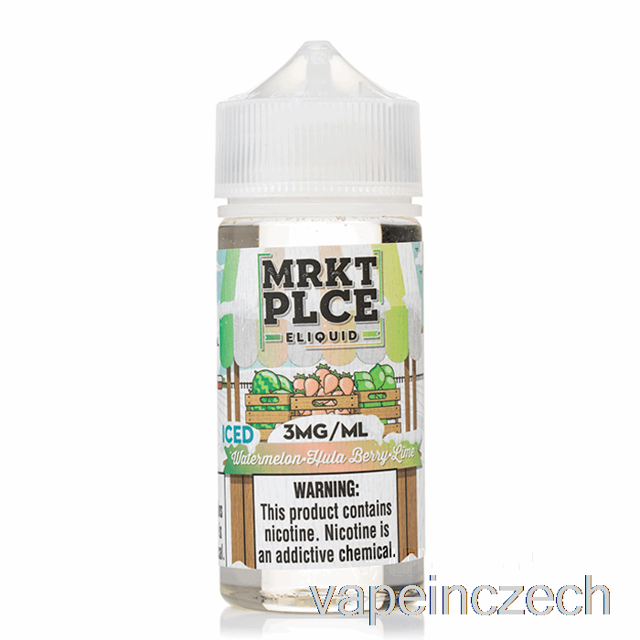 Ledový Meloun Hula Berry Limetka - Mrkt Plce - 100 Ml 3mg Vape Bez Nikotinu
